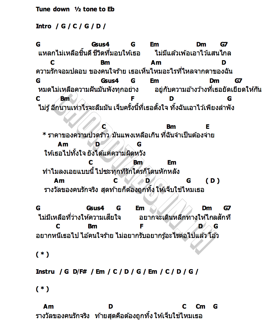 คอร์ด รางวัลของคนรักจริง Dr.Fuu