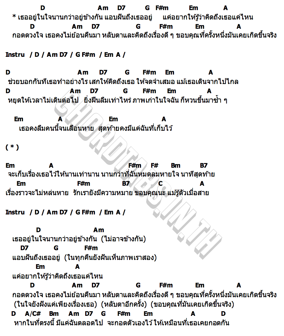 คอร์ด ONCE (ครั้งหนึ่งเคยเกิดขึ้นจริง) Yes Indeed