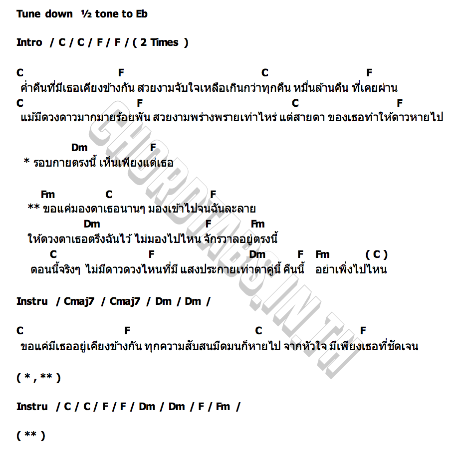 คอร์ด ดวงตา ดารา จักรวาล (Magic Eye) FREEHAND