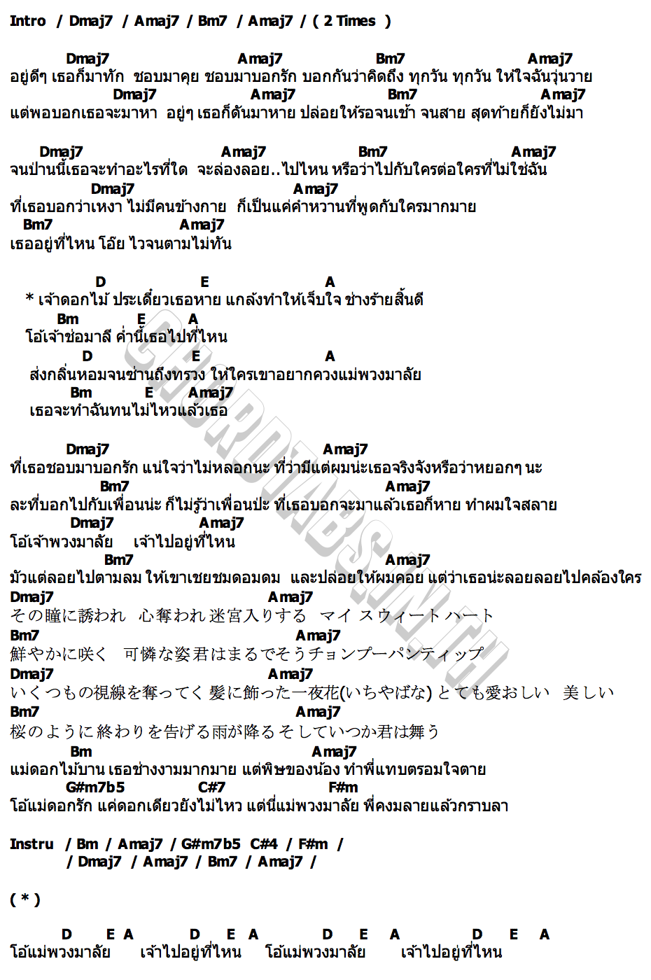 คอร์ด พวงมาลัย BANKSORN