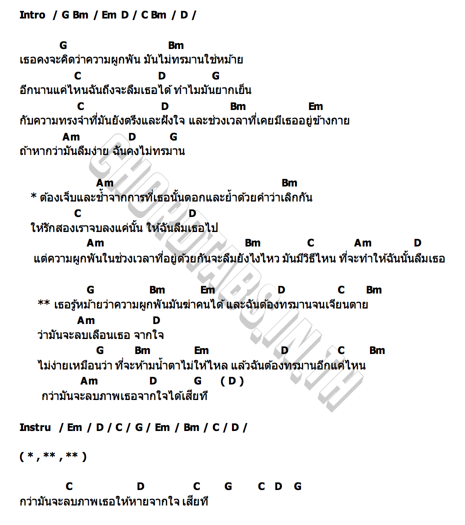 คอร์ด ความผูกพันมันฆ่าคนได้ เบลล์ ปรินธร