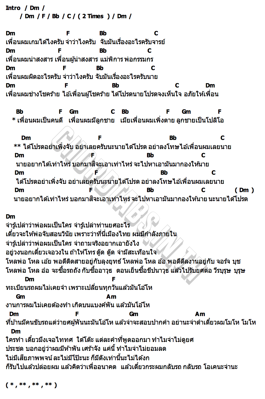 คอร์ด เพื่อนผมเกมได้ไง TaitosmitH
