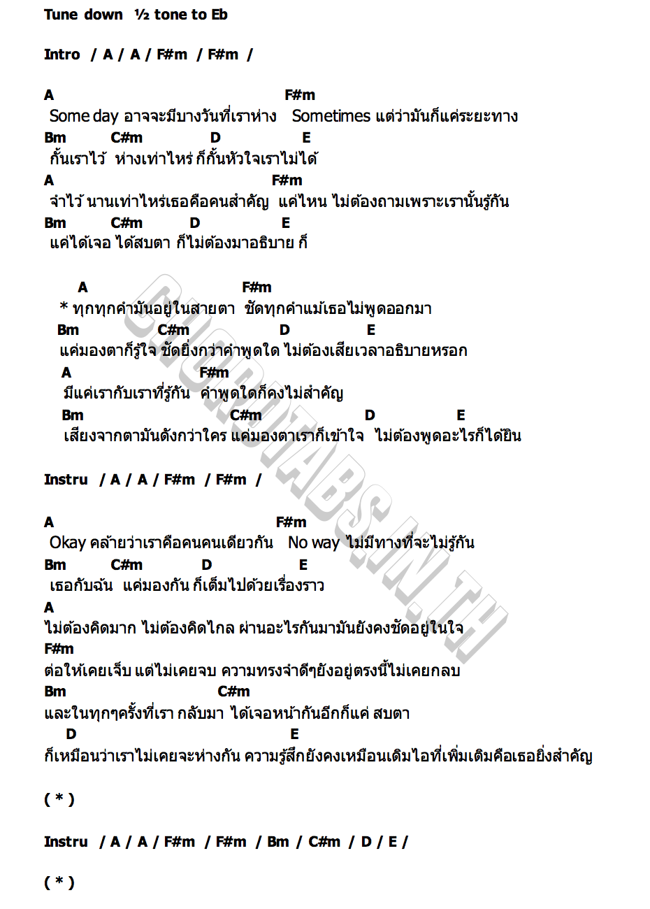 คอร์ด เสียงจากสายตา (EYE CONTACT) Krist  Singto