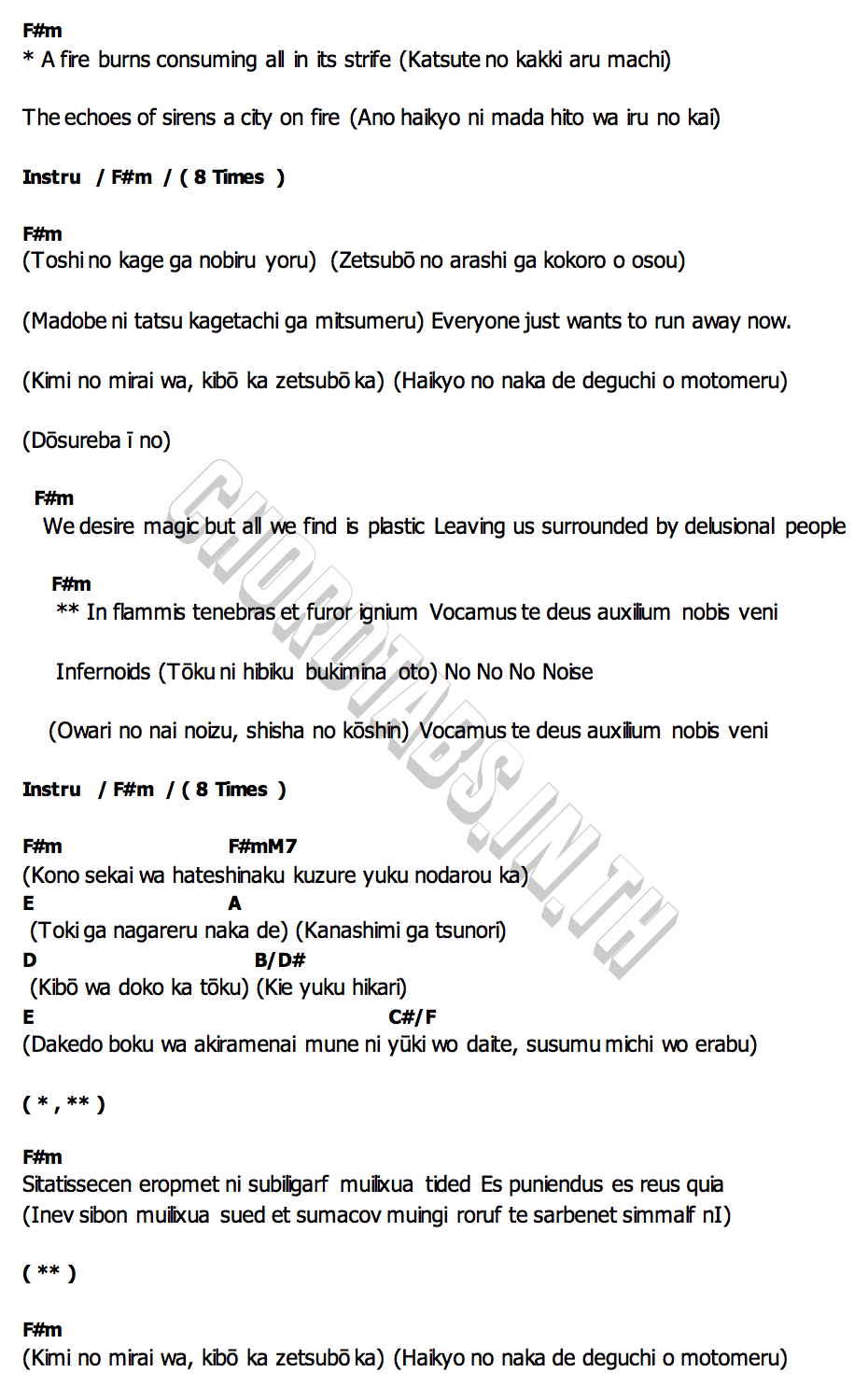คอร์ด Infernoids ADORA
