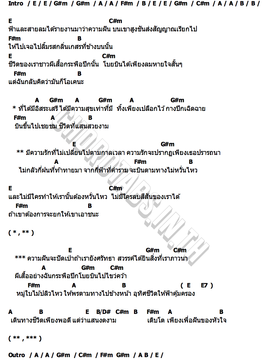 คอร์ด ผีเสื้อกระพือปีก DOCTORJiNK
