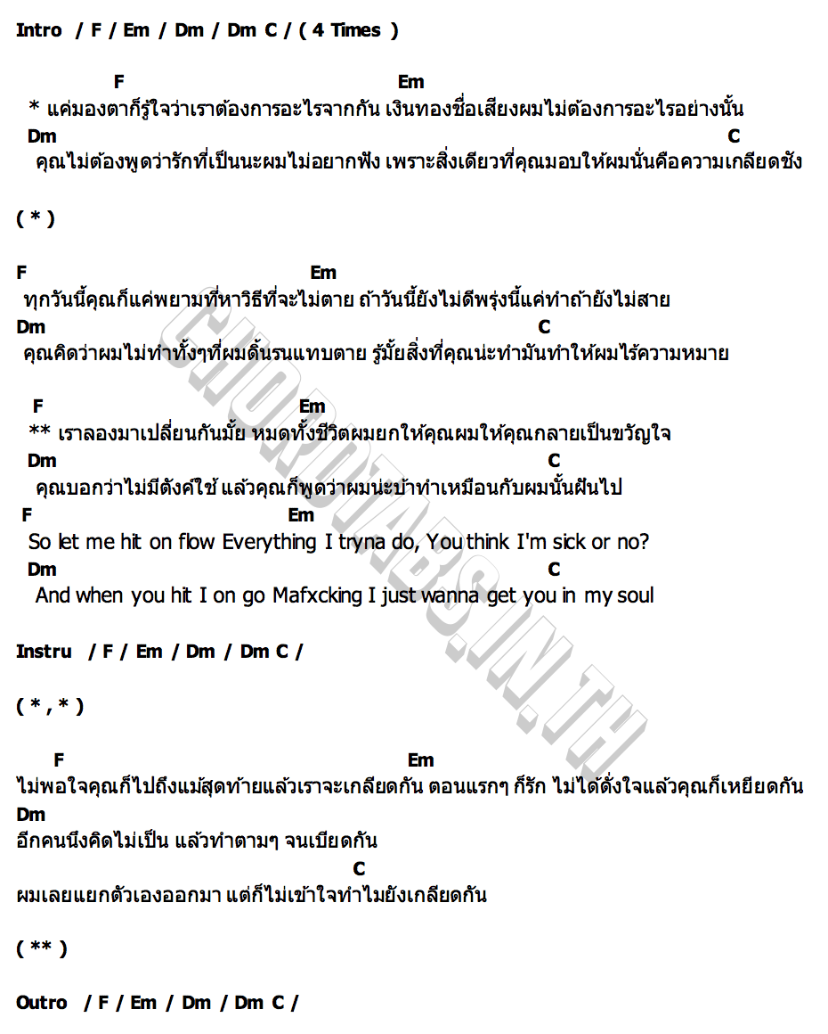 คอร์ด ไม่ได้ต้องการอะไรแบบนั้น N A