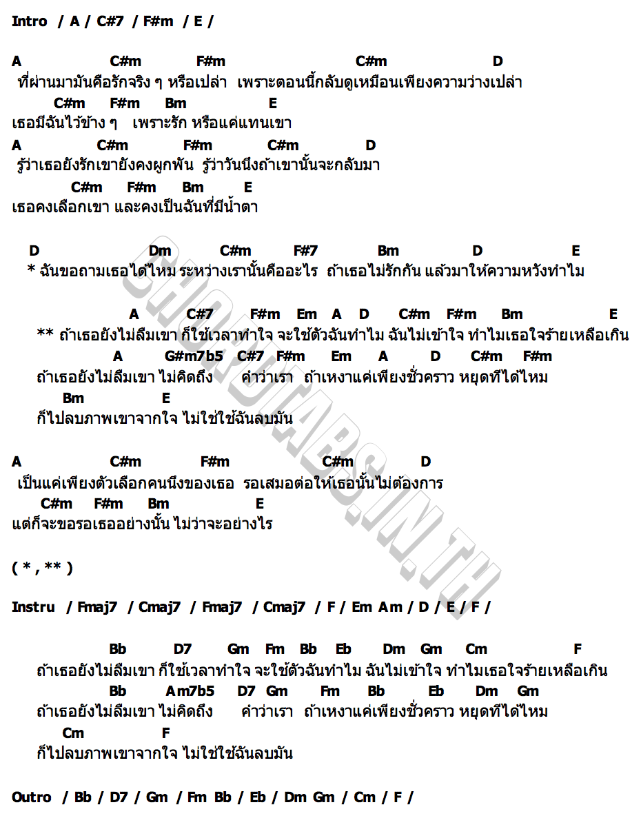 คอร์ด ใช้ฉันทำไม Proo Thunwa