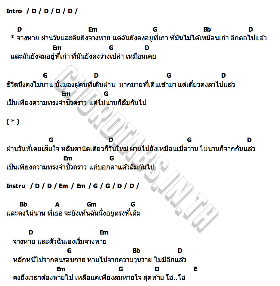 คอร์ด จางหาย THE STUDIO PROJECT