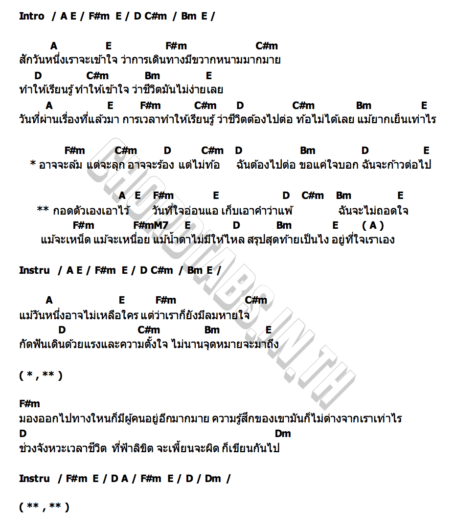 คอร์ด กอดตัวเอง สกายพาส