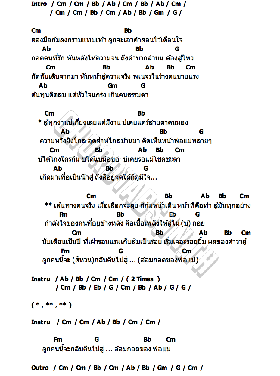 คอร์ด เส้นทางคนจริง แน๊ท ราเชนทร์ TIG X นิว พงศกร TIG
