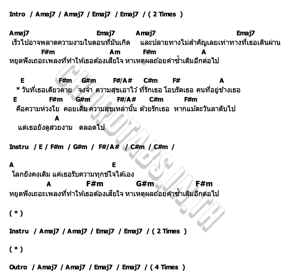 คอร์ด ในตอนที่มันเกิด SLUR