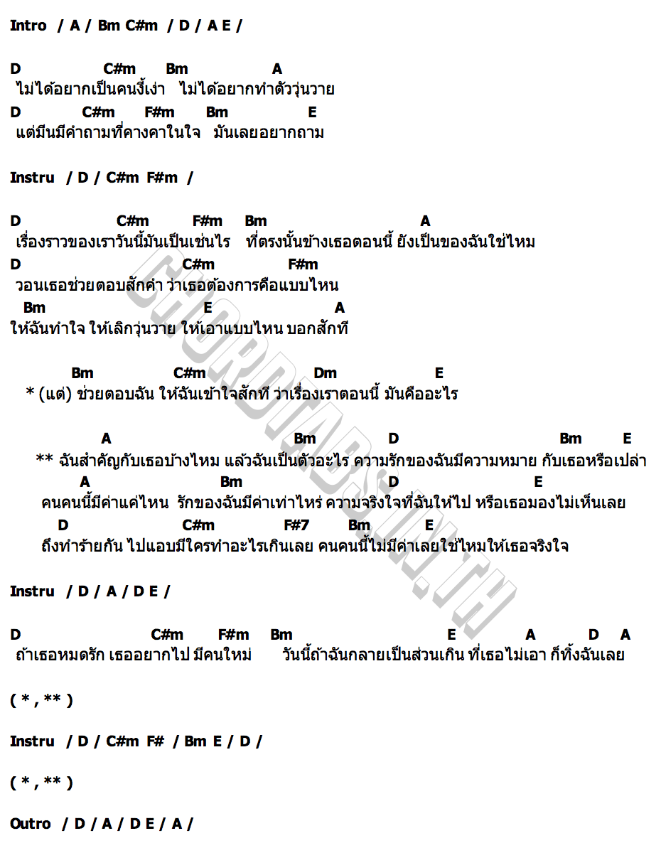 คอร์ด สำคัญอยู่ไหม Peet Model