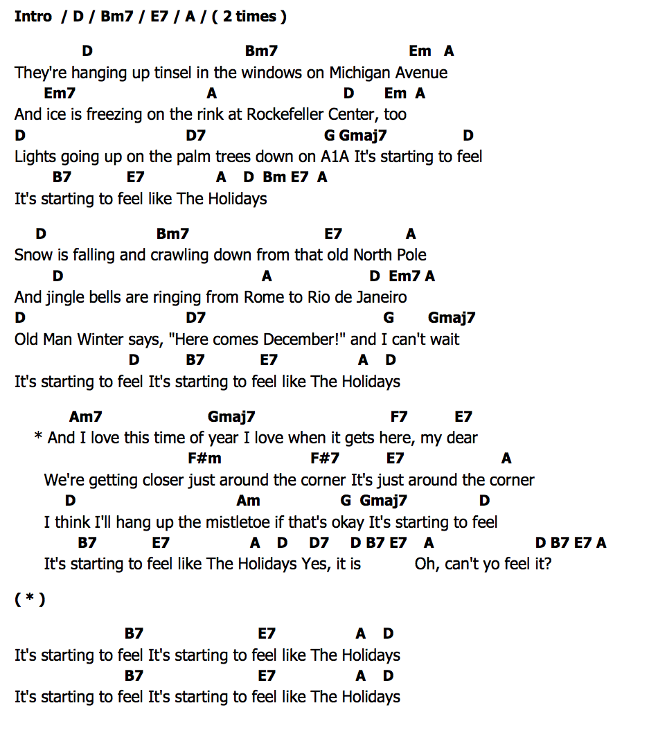 คอร์ด Feel Like The Holidays Scotty McCreery