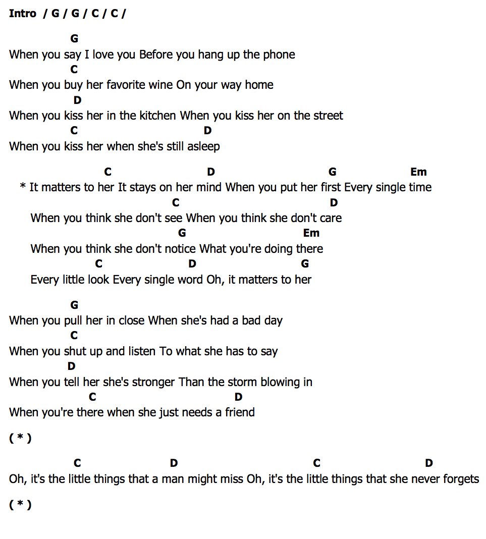 คอร์ด It Matters To Her Scotty McCreery