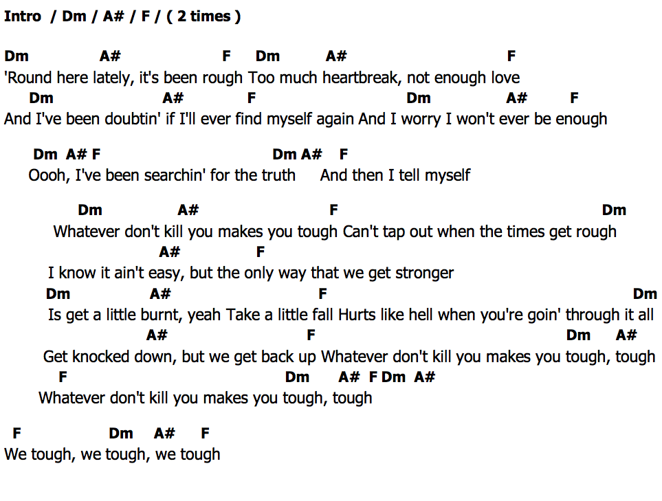 คอร์ด Tough Tyler Hubbard