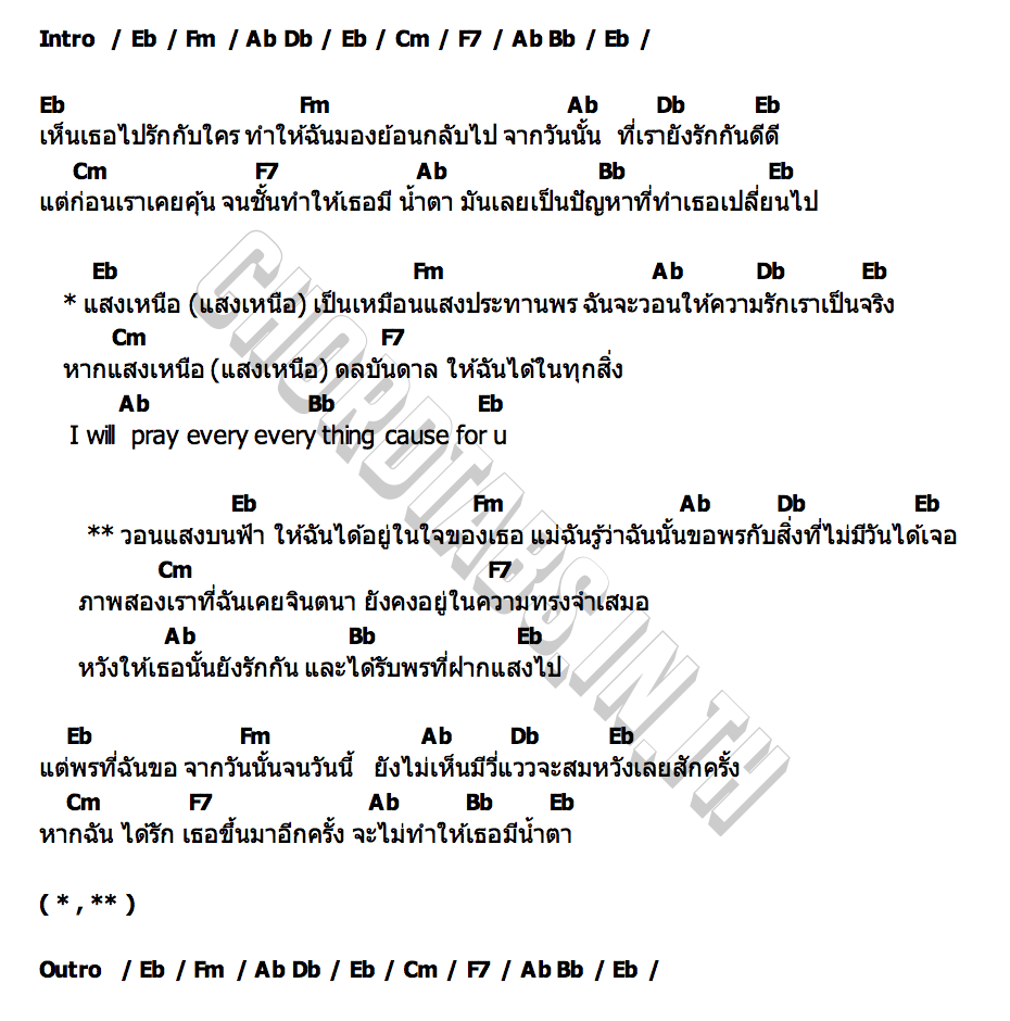 คอร์ด แสงเหนือ BLACKHEART