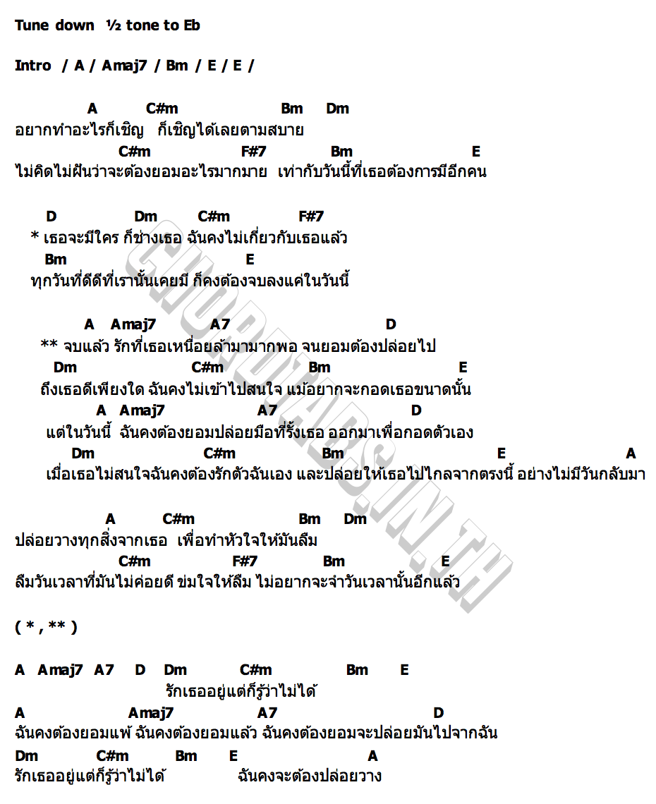 คอร์ด ปล่อยวาง Tik Playground x La Ong Fong