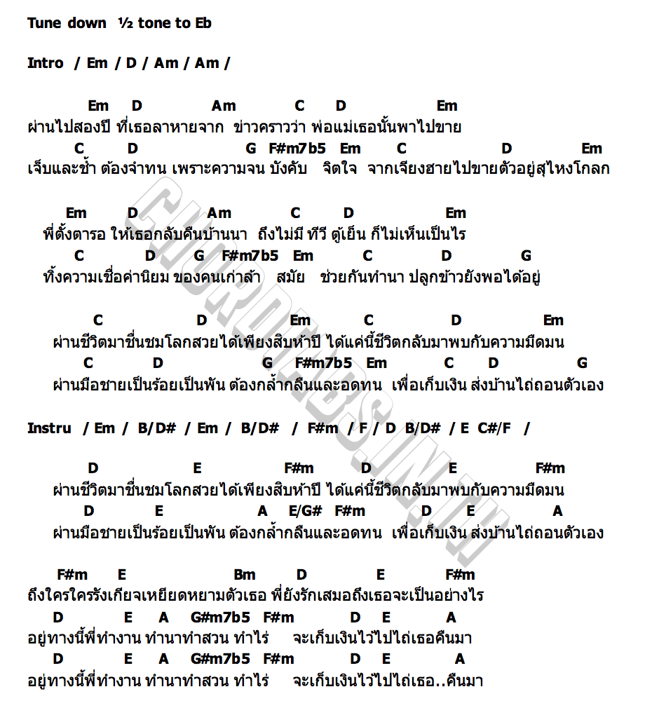 คอร์ด ไถ่เธอคืนมา AE JIRAKORN