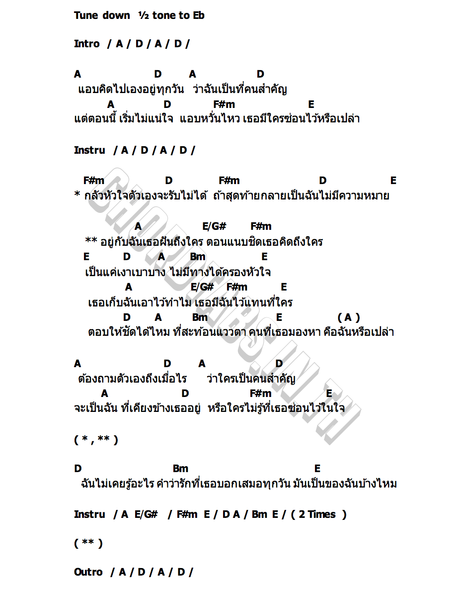คอร์ด อยู่กับฉัน ฝันถึงใคร อัพ ภูมิพัฒน์ x ภูมิ ภูริพันธ์