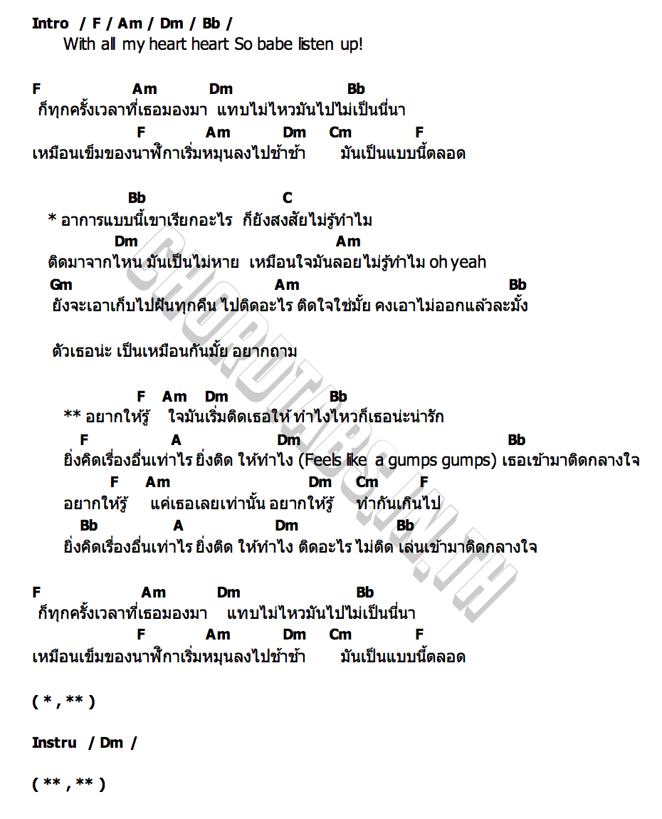 คอร์ด ติดกลางใจ (Gump) Keen Suvijak