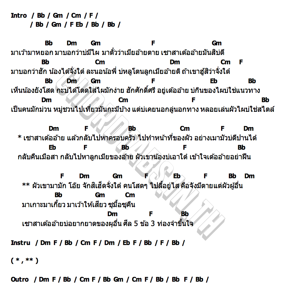 คอร์ด ผัวเขามามัก ฟ้า ธิราพร