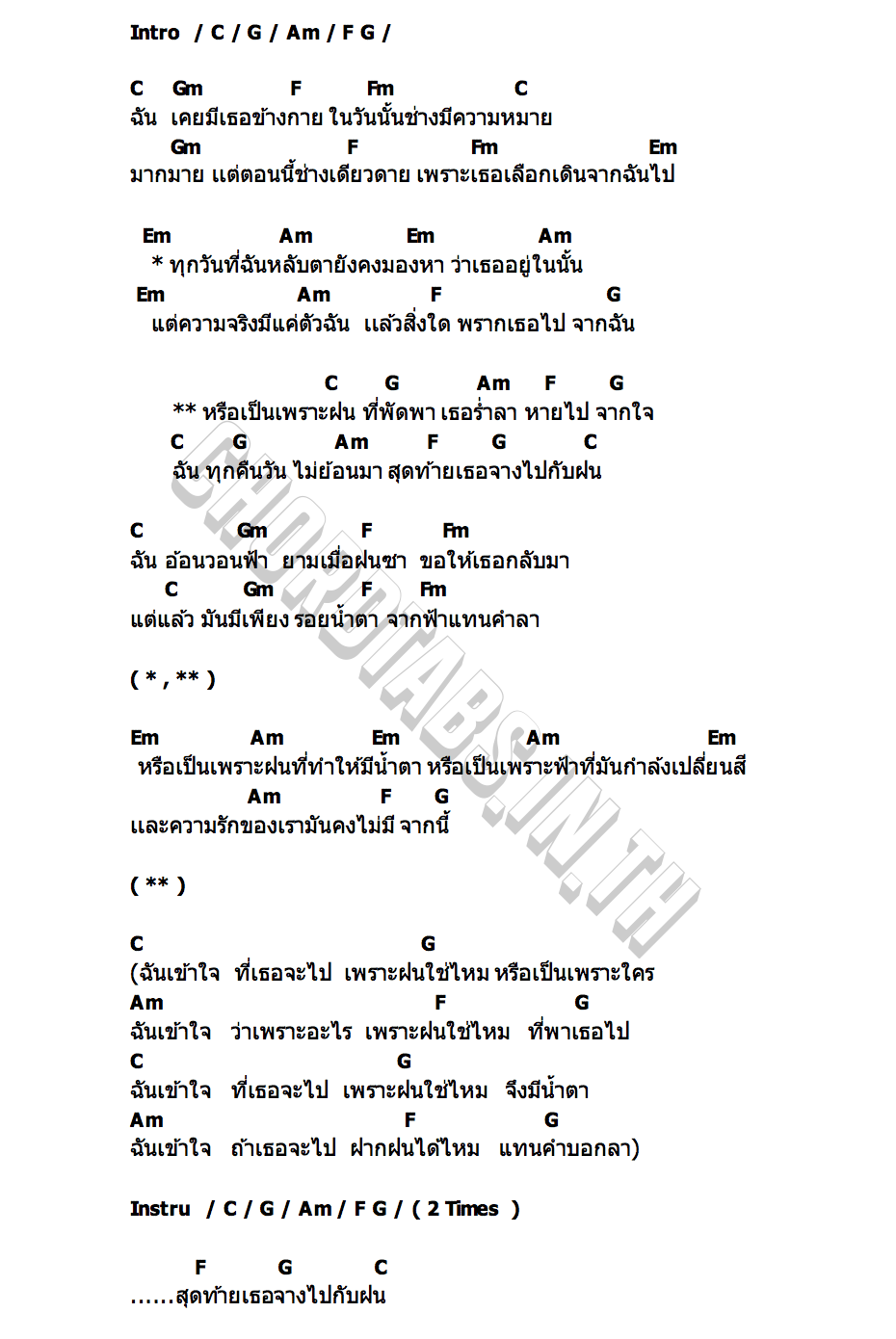 คอร์ด ฝน KERK