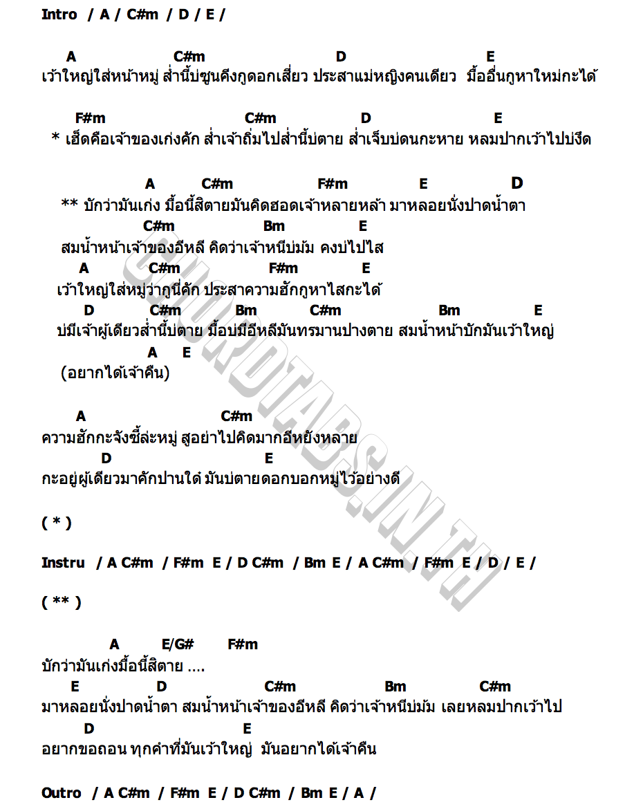 คอร์ด หลมปากเว้า เบียร์ พร้อมพงษ์