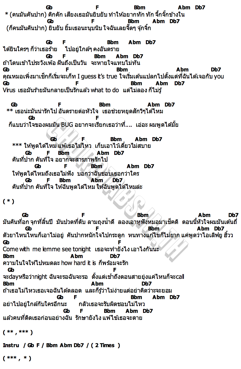 คอร์ด คันปาก Project M.O.N