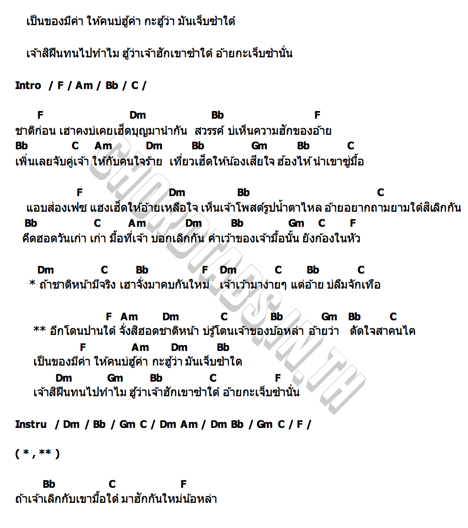 คอร์ด อีกโดนปานใด๋ โอ๊ต สิทธิพงษ์
