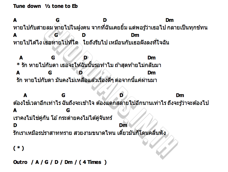 คอร์ด หายไปกับตา BLACKHEART