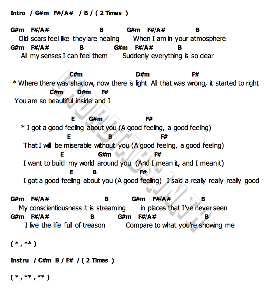 คอร์ด Good Feeling About You MAGIC