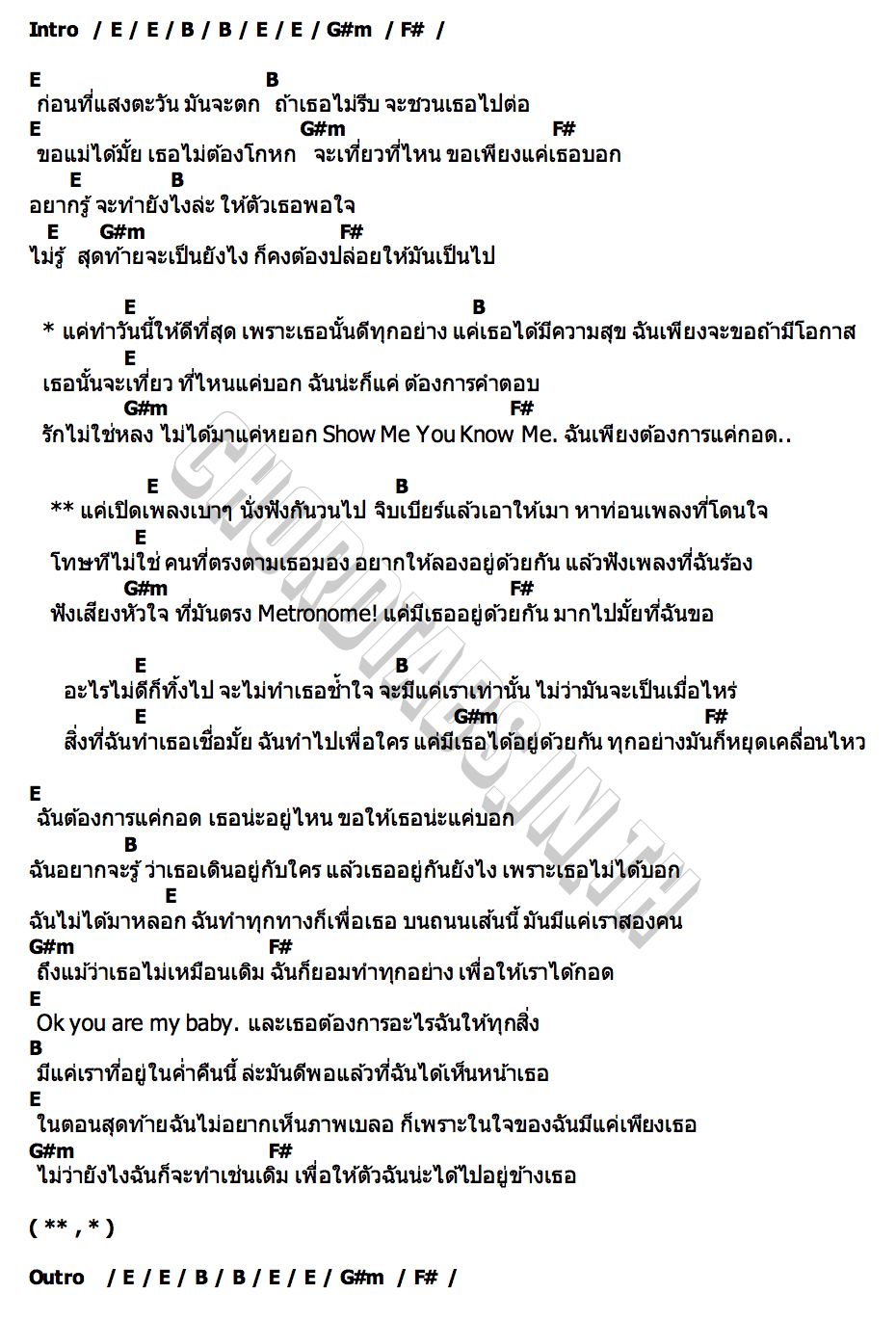 คอร์ด แค่เปิดเพลงเบาๆ KRK