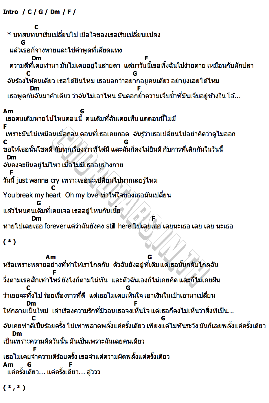 คอร์ด บทสนทนา WONDERFRAME
