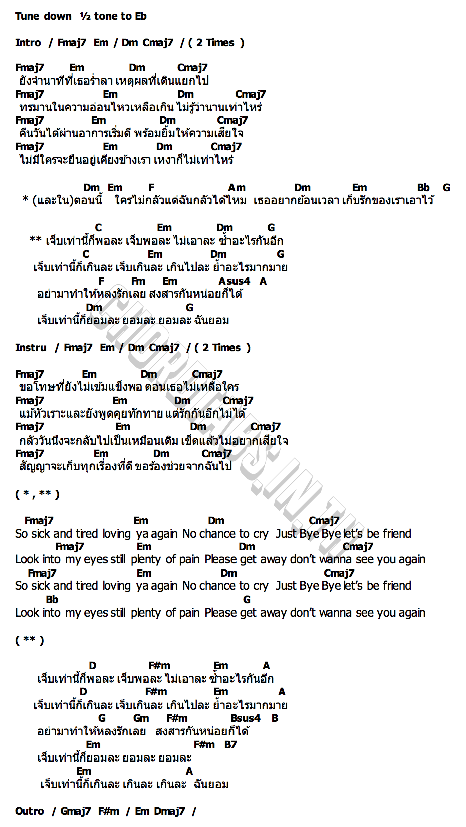 คอร์ด ใครไม่กลัวผมกลัว Mc Kosin X KobFlatboy X Wan Soloist