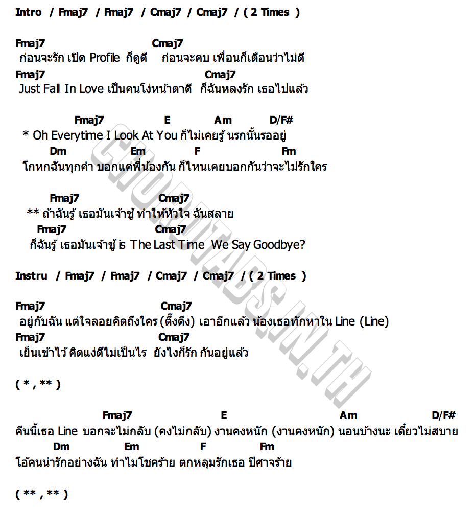 คอร์ด เจ้าชู้ (Casanova Girl) Funky Wah Wah