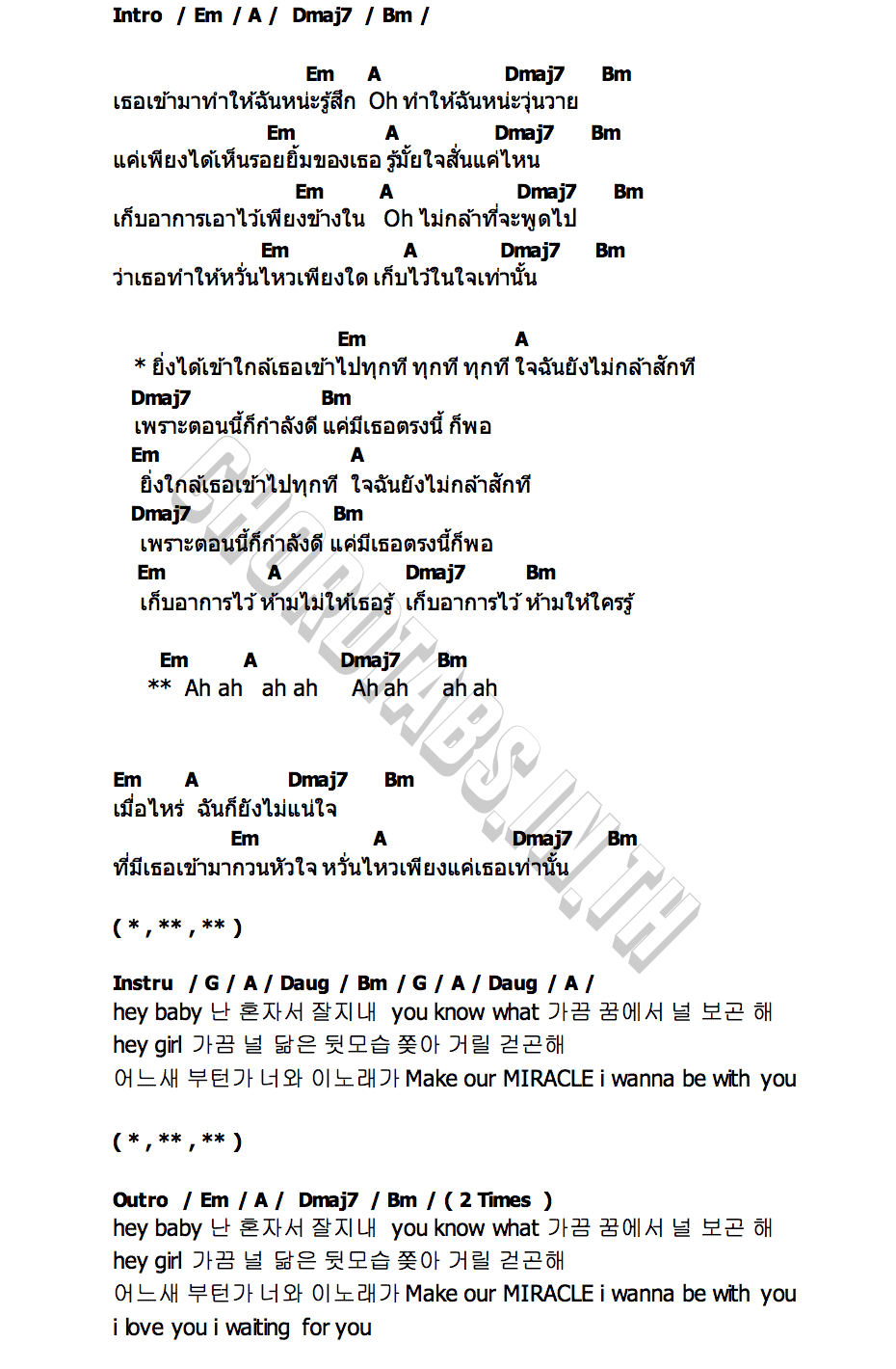 คอร์ด ตอนนี้ กำลังดี Kaimook