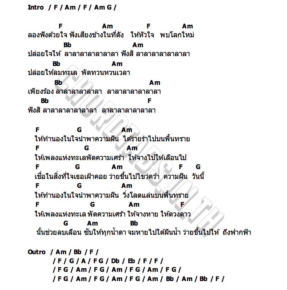 คอร์ด ทำนองแห่งท้องทะเล อูปิม LANDOKMAI