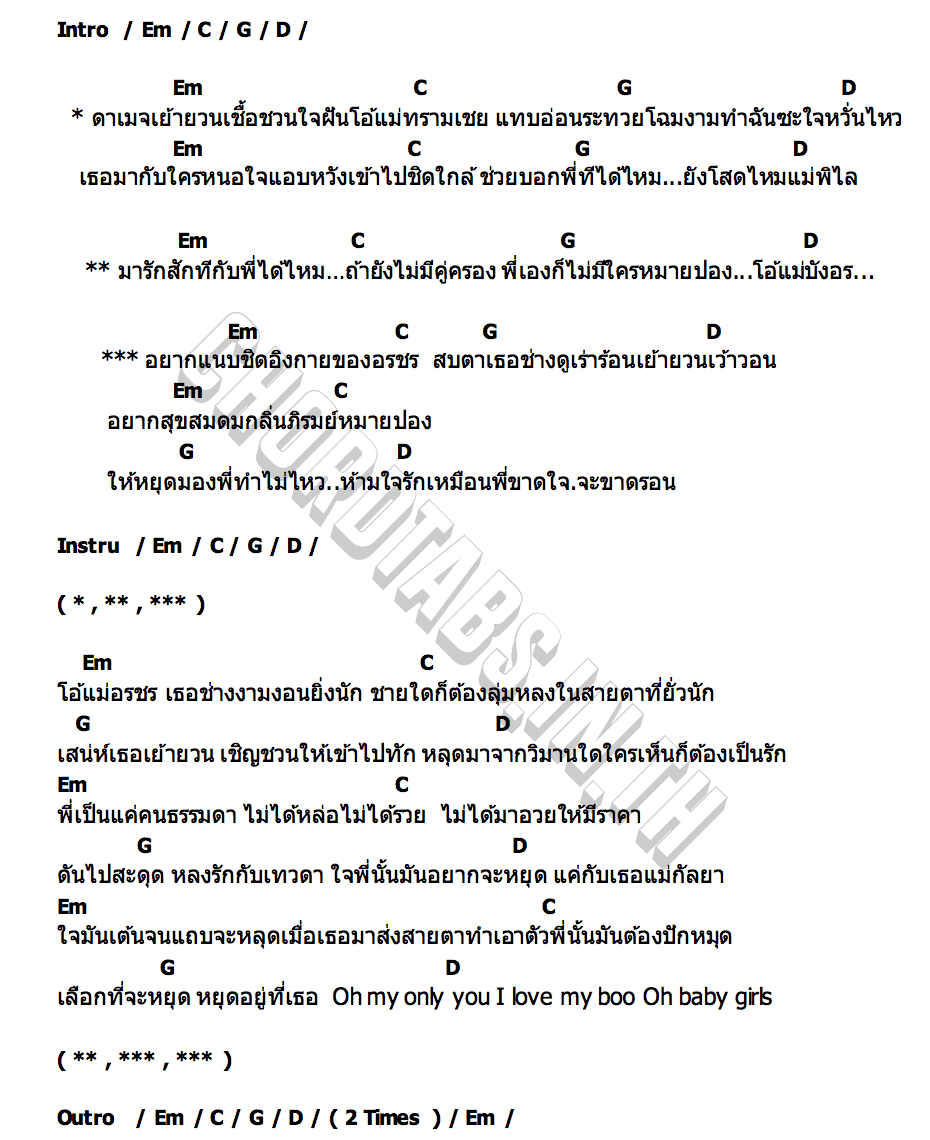 คอร์ด อรชร (OrRaChon) SON NPY