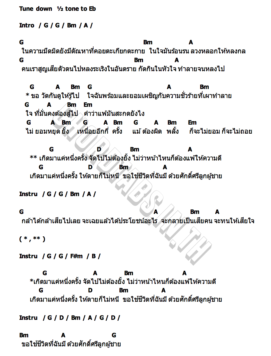 คอร์ด คำว่าแพ้สะกดยังไง แซม เสริมศาสตร์