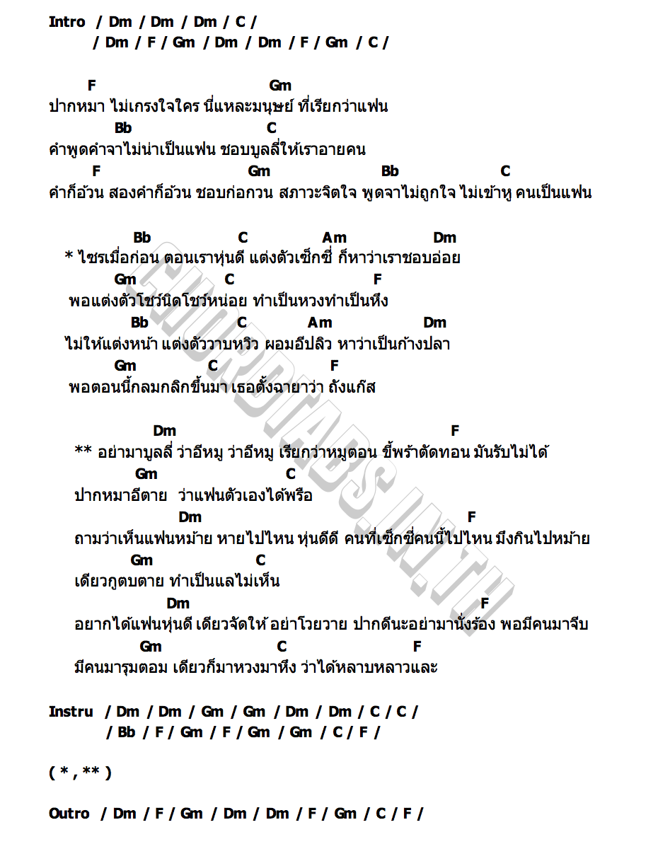 คอร์ด อย่ามาบูลลี่ ธีเดช ทองอภิชาติ