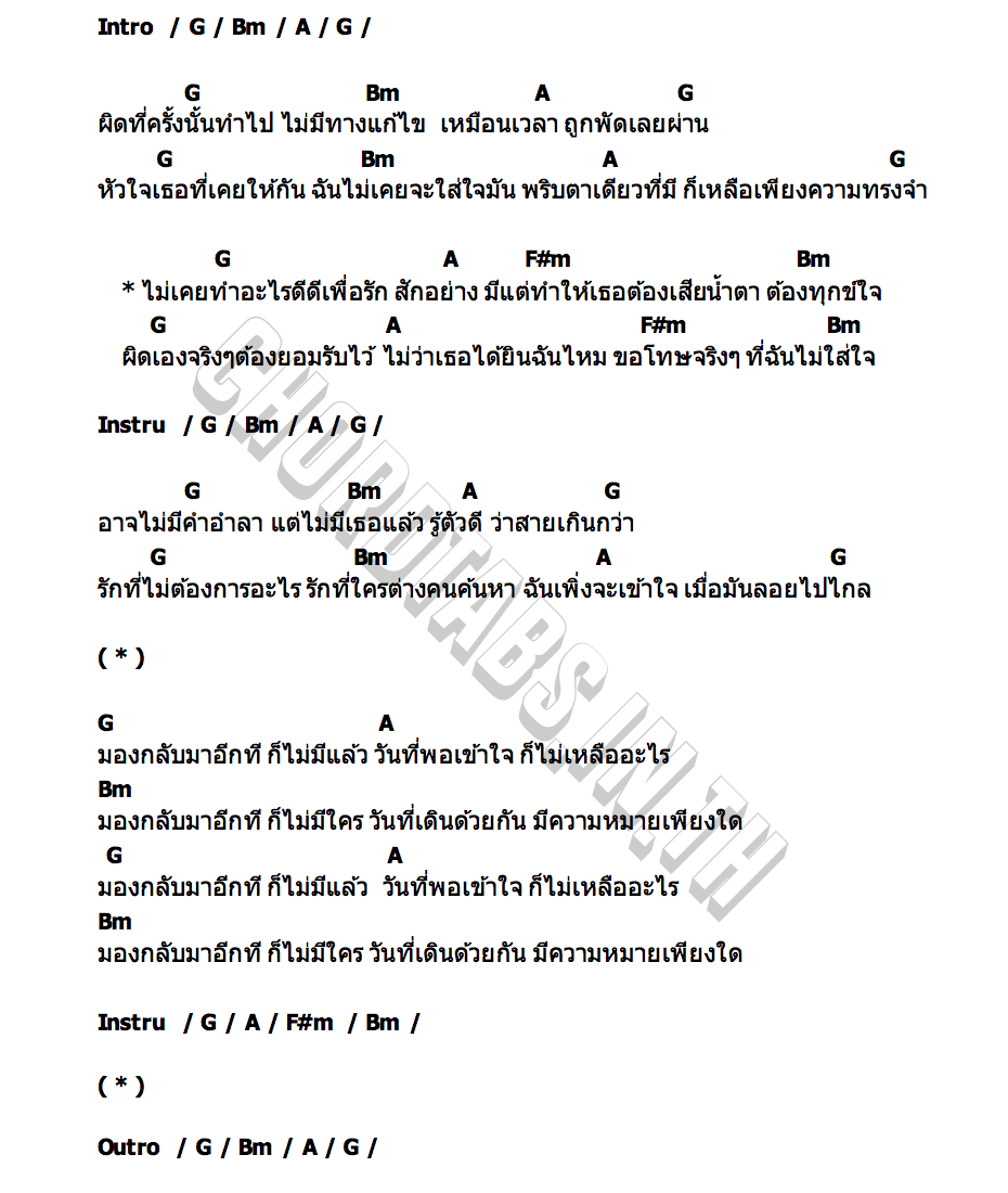 คอร์ด สายเกินกว่า Clockwork Motionless