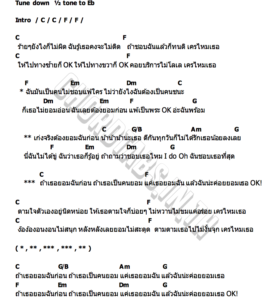 คอร์ด ยอม (Surrender) Billkin  PP Krit