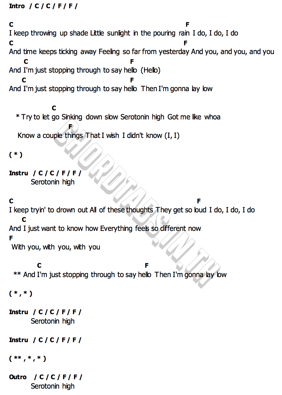 คอร์ด Serotonin OneRepublic