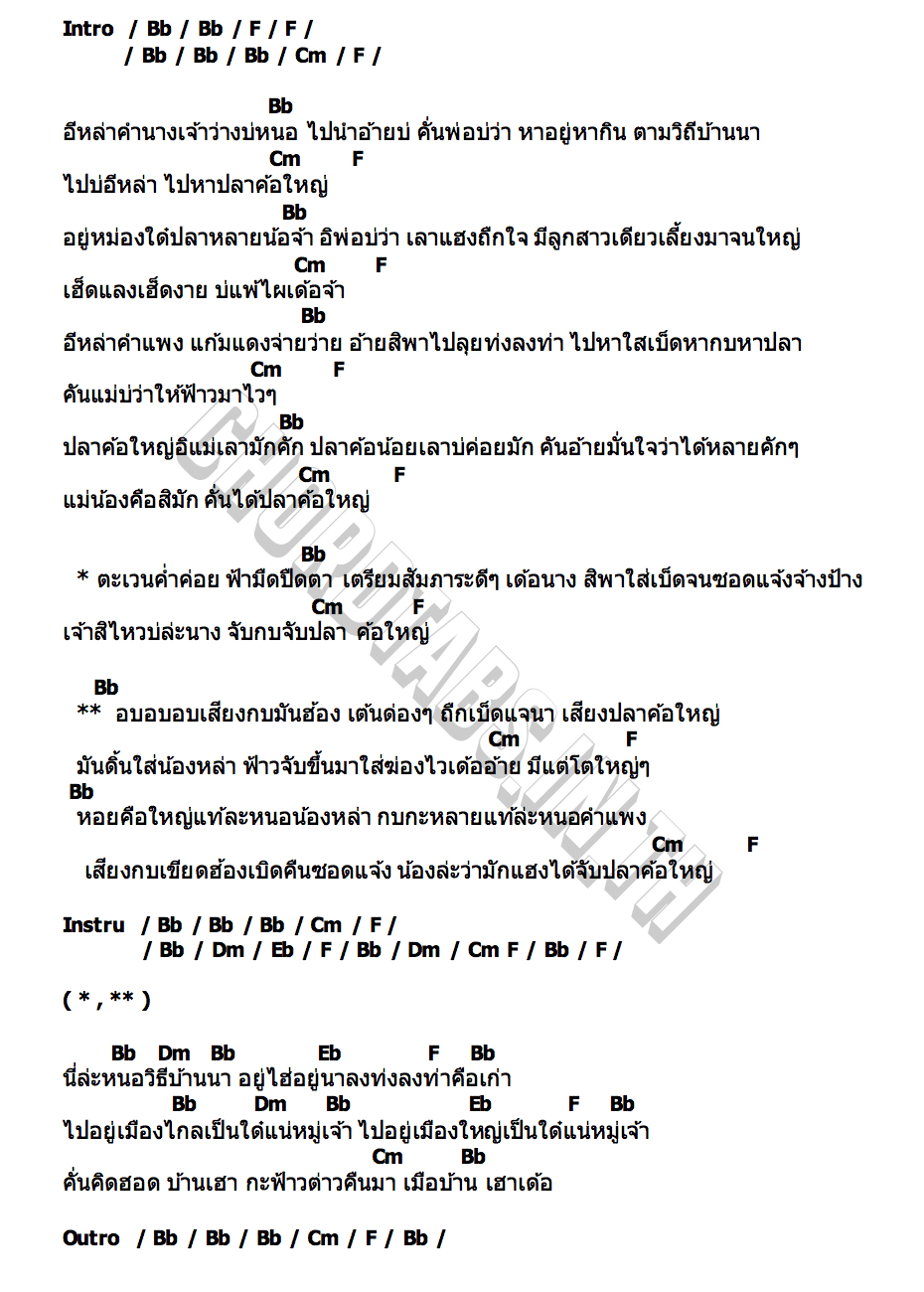 คอร์ด ชวนน้องลงทุ่ง เงาะน้อยเพชรบ้านแพง X น้องมายด์