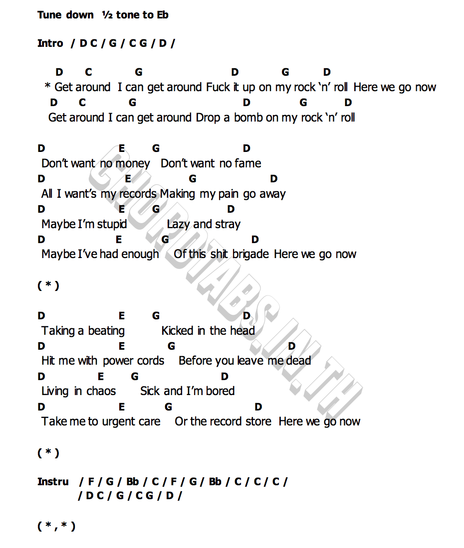 คอร์ด Corvette Summer Green Day