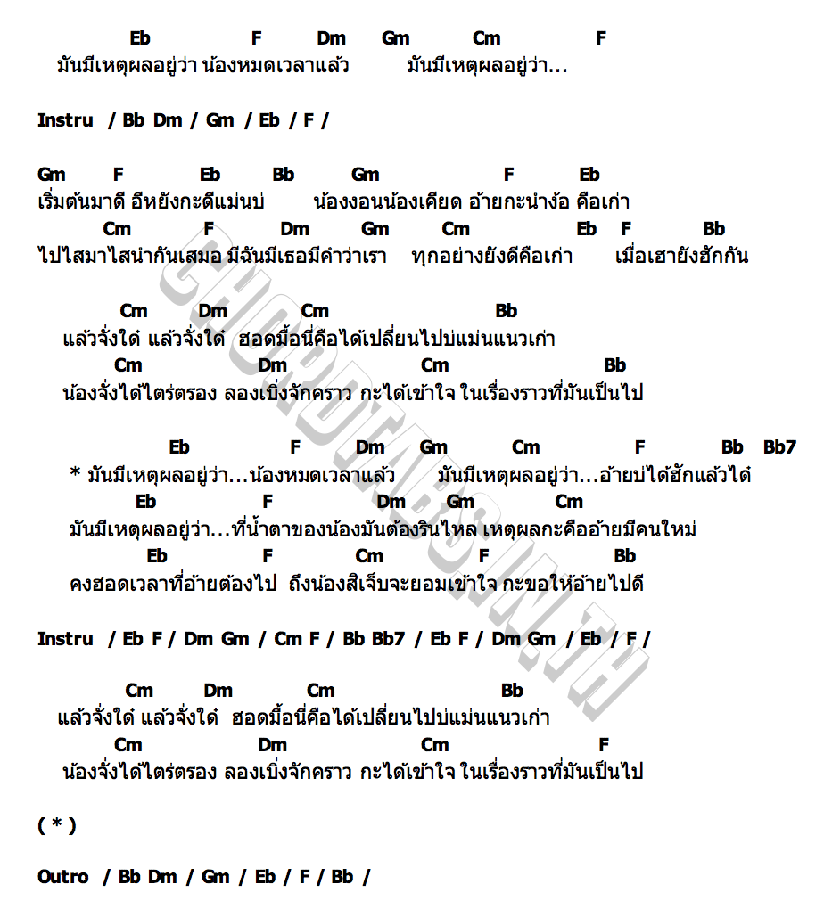คอร์ด มันมีเหตุผลอยู่ว่า เอิ้นขวัญ วรัญญา