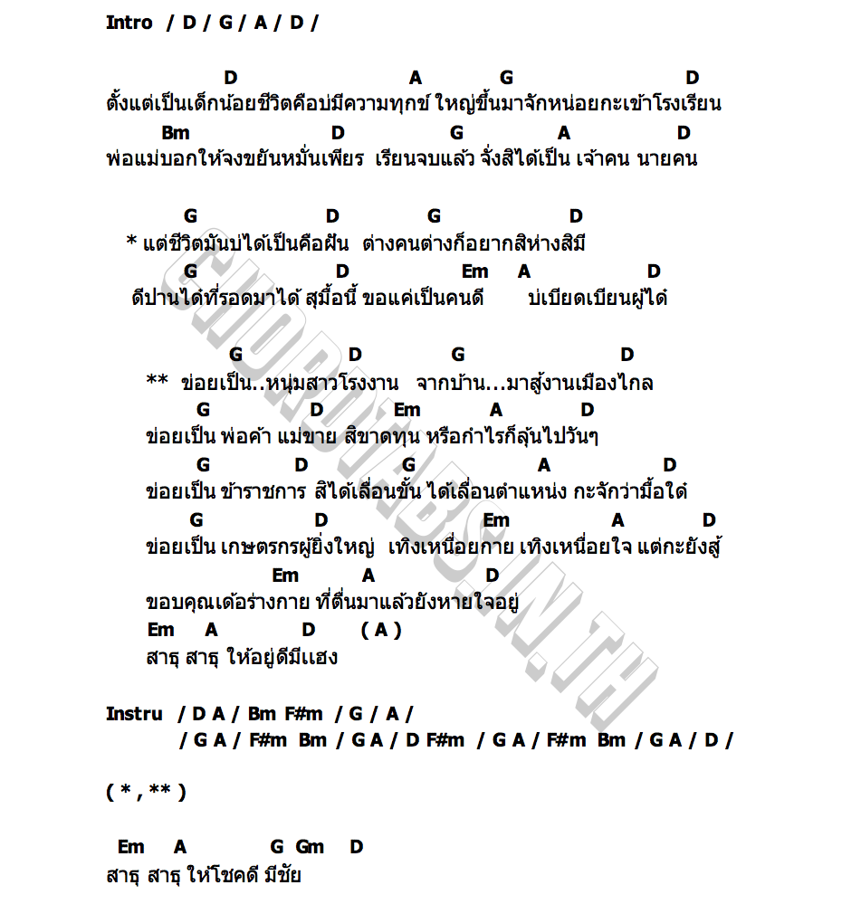 คอร์ด ต่างฝัน ยศ ภิญโญ