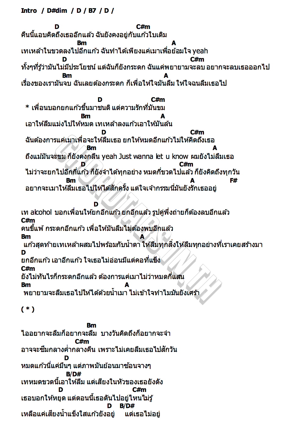 คอร์ด Alcoholism ZENTYARB