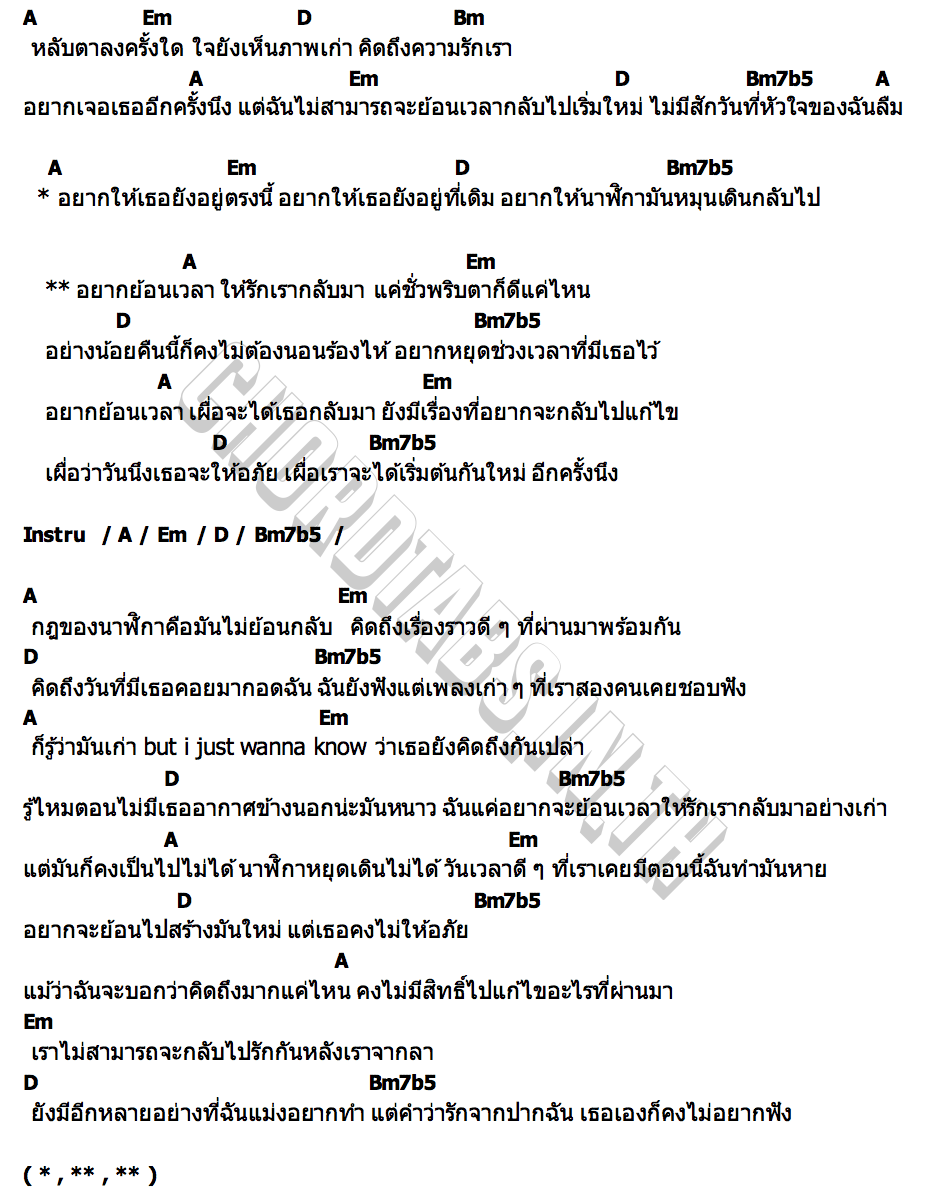 คอร์ด ย้อนเวลา ZENTYARB