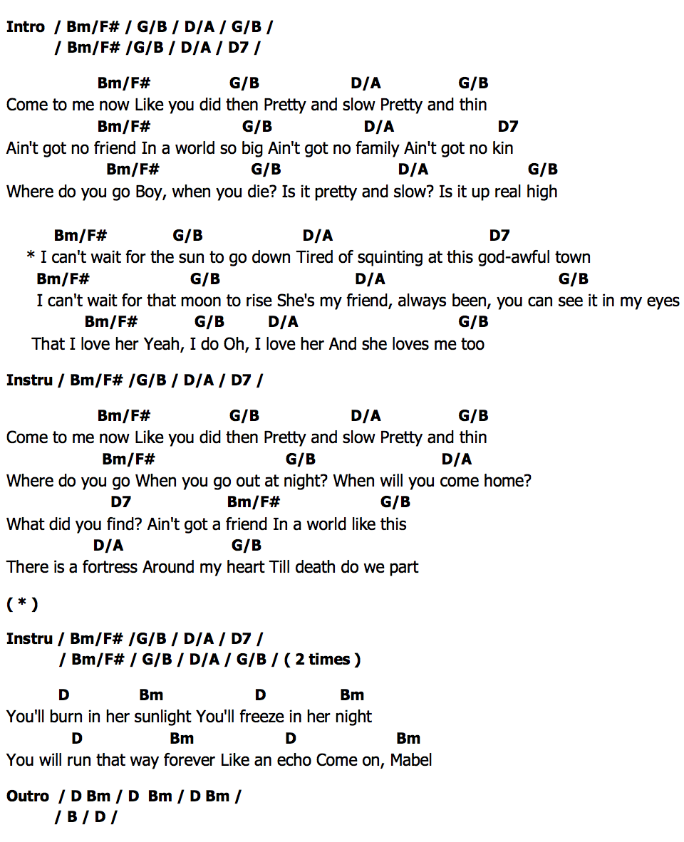 คอร์ด Come to Me Now Kevin Morby